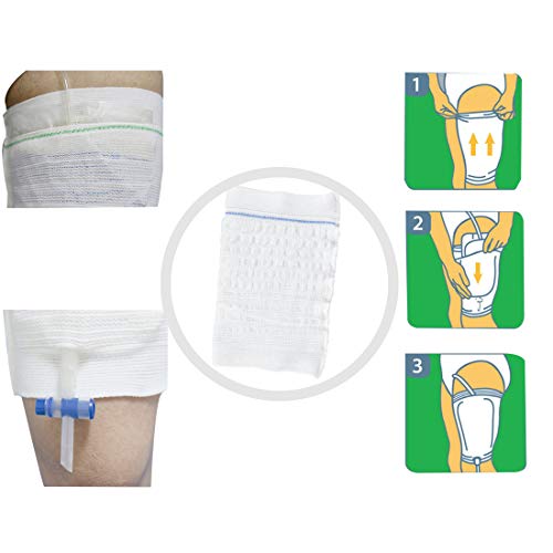 Comfort Sleeve Urine Catheter Bag Leg Holder for Incontinence Supporting Attached (1 PCS, XL)