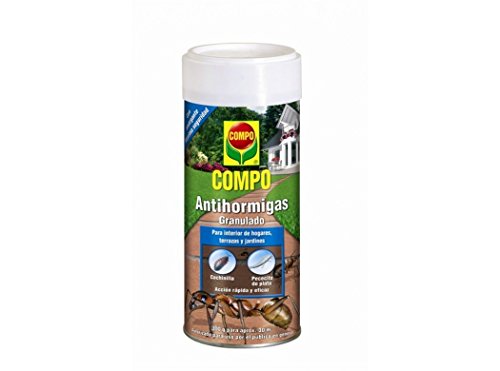 Compo Antihormigas, Formato granulado para espolvorear, de uso interior y exterior, Efecto duradero, 300 g