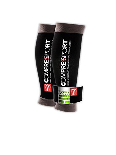 COMPRESSPORT Calf Ur2 - Calentadores de Brazos de Running para Hombre, Color Negro, Talla S