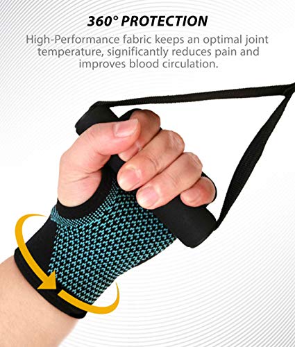 Correa de apoyo para la muñeca, férula de compresión transpirable multizona, ideal para dolor en las articulaciones, túnel carpiano, esguinces, tendinitis, inestabilidad de la mano y deportes (L)