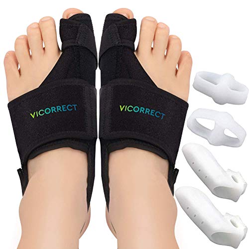 Corrector de hallux y separadores de hallux valgus, férula ortopédica de hallux valgus para aliviar el dolor de hallux y enderezar los dedos de los pies, ortesis de para soporte diurno/nocturno