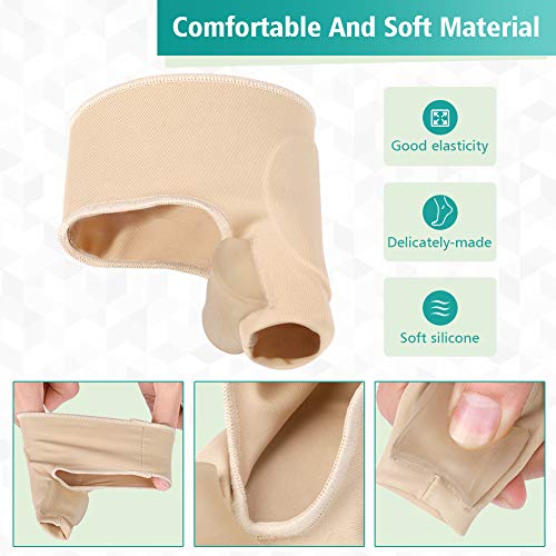 Corrector de Juanetes, Gel Protectores de Férula para Dedo Gordo del Pie Funda de Apoyo con Separadores de Silicona y Almohadilla para Aliviar el Dolor de Hallux Valgus día y Noche