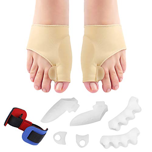 Corrector de Juanetes Separador de Dedos de Gel Corregir Hallux Valgus Alivio Dolor Del Pie para Hombres y Mujeres 9 Piezas