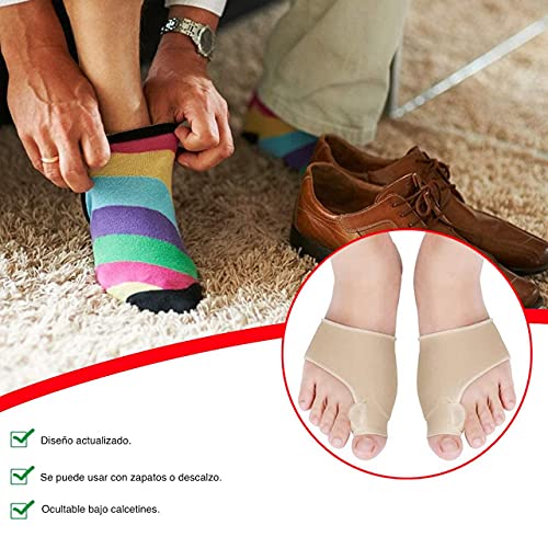 Corrector de Juanetes y Hueso del Pie - Separador de Juanetes del Pie - Protector de Juanetes - Corrector Dedos del Pie de Hallux Valgus - Alivia Dolor de Juanetes para Hombre y Mujer (M 8,5CM)