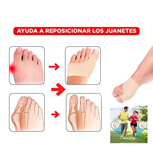 Corrector de Juanetes y Hueso del Pie - Separador de Juanetes del Pie - Protector de Juanetes - Corrector Dedos del Pie de Hallux Valgus - Alivia Dolor de Juanetes para Hombre y Mujer (M 8,5CM)