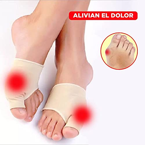 Corrector de Juanetes y Hueso del Pie - Separador de Juanetes del Pie - Protector de Juanetes - Corrector Dedos del Pie de Hallux Valgus - Alivia Dolor de Juanetes para Hombre y Mujer (M 8,5CM)