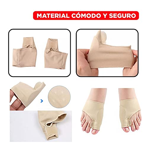 Corrector de Juanetes y Hueso del Pie - Separador de Juanetes del Pie - Protector de Juanetes - Corrector Dedos del Pie de Hallux Valgus - Alivia Dolor de Juanetes para Hombre y Mujer (M 8,5CM)