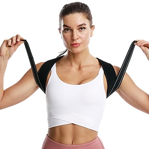 Corrector de Postura, Corrector De Postura para Mujeres, Correas Acolchadas Transpirables Ajustables Ajustables Que Mejoran La Postura De Postura Trasera Superior.(Size:Talla única)