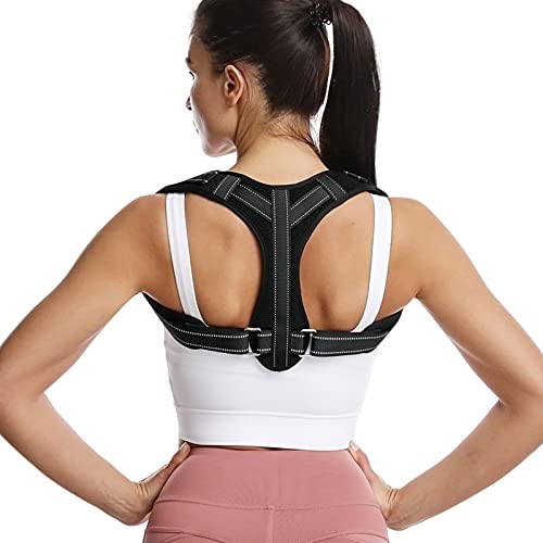 Corrector de Postura, Corrector De Postura para Mujeres, Correas Acolchadas Transpirables Ajustables Ajustables Que Mejoran La Postura De Postura Trasera Superior.(Size:Talla única)