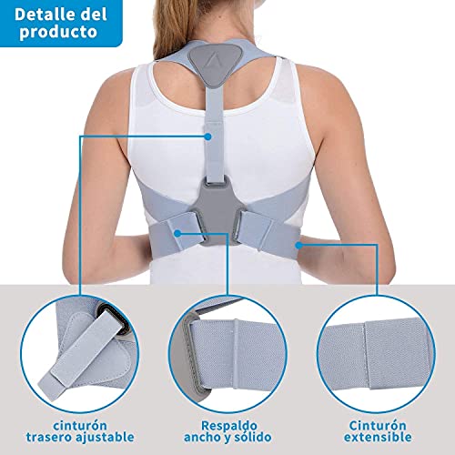 Corrector de Postura Corrector Postura Para Hombre y Mujer Espalda Férulas para espalda, Ideal para Aliviar el Dolor, corrector espalda Incluye 1x Correa de Extensión 2X La almohadilla de la axila