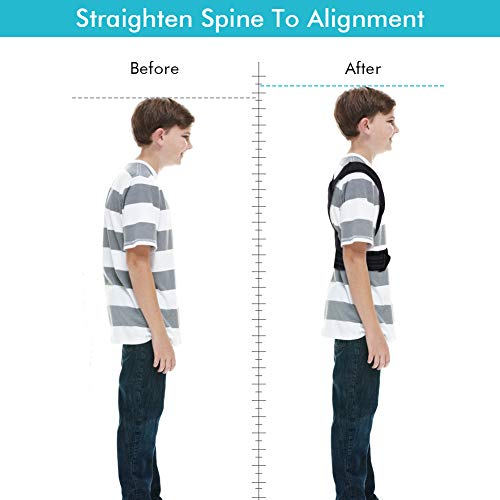 Corrector de Postura Espalda para Niños, Corrector de Postura Niños Adolescentes, Soporte de Espalda Niños, Ajustable Corrector Espalda Invisible para Niños, Alivio del dolor de Espalda
