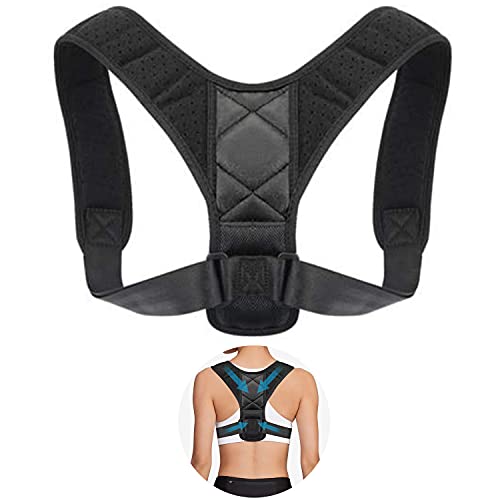 Corrector de Postura Espalda y Hombros para Hombre y Mujer, Ajustable Espalda Recta Soporte,Correctores Postural Faja para Alivia Dolor en Cuello, Dolores Dorsales,Thoraciques,Espalda y Hombros(L-XL)