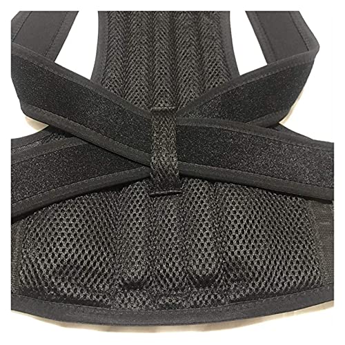 Corrector de postura negro Escoliosis Soporte para la espalda Corsé para la columna vertebral Cinturón para el hombro Soporte para terapia Corrección de mala postura Cinturón para hombres (Color: Gris