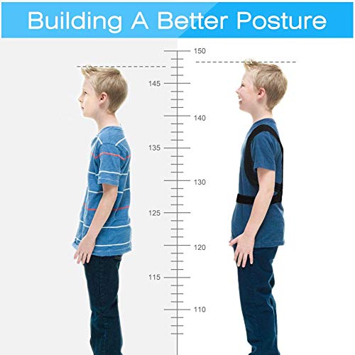 Corrector de postura, soporte ajustable en la parte media superior de la columna, cuello, hombro, clavícula y dolor de espalda, soporte de postura para niños, adolescentes, hombres, mujeres