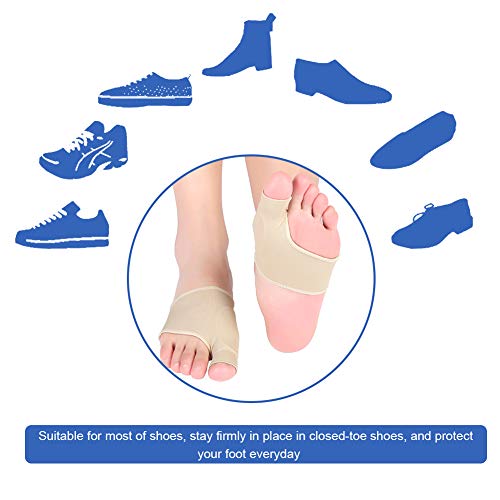 Corrector Haofy Hallux Valgus,Separador de dedos para uso diurno y nocturno, soporte para protector de manga de bursitis ortopédica para hombres y mujeres, ayuda a reducir el dolor de pie