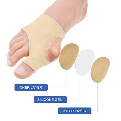 Corrector Haofy Hallux Valgus,Separador de dedos para uso diurno y nocturno, soporte para protector de manga de bursitis ortopédica para hombres y mujeres, ayuda a reducir el dolor de pie