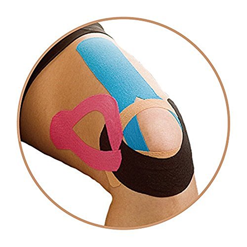 Cosanter Cinta elástica para kinesiología, 5 m x 5 cm, para lesiones musculares, soporte para fisioterapia, 1 rollo (rosa)