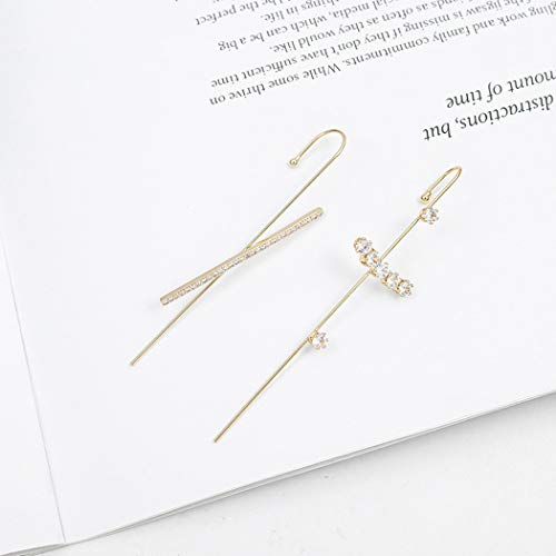 COSYOO Ear Cuff Wrap Crawler Rhinestone Ear Wrap Pendientes Rhinestone Ear Climbers Ear Cuff Crawler