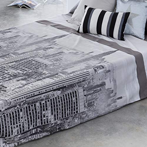 COTTON ART - Juego de sabanas City Life Cama de 105 x 190/200.