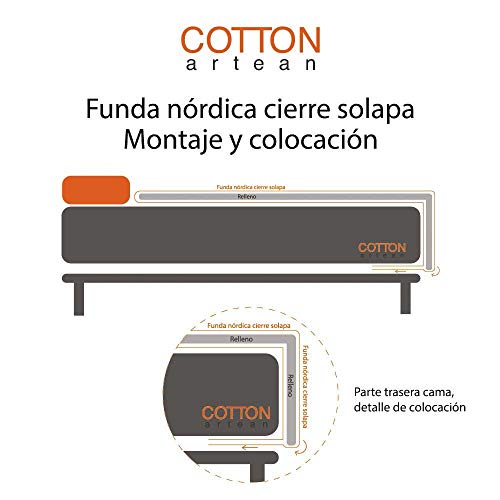 COTTON ARTean Funda Nordica Indi II Cama de 180 ALGODÓN 100%