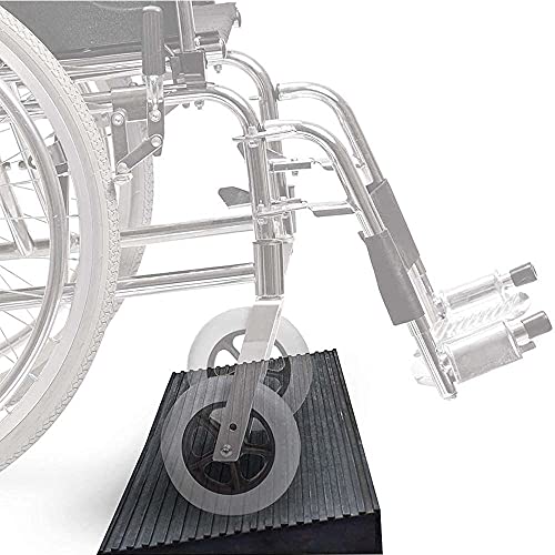 COUYY Rampa De Umbral, Umbral De Goma Scootchair Scootser Pasarela De Contención, para Scooter Acceso para Sillas De Ruedas,50 * 60 * 15cm