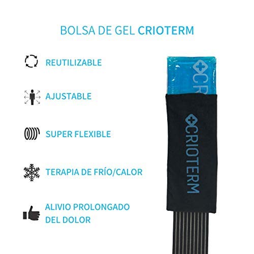 CRIOTERM - Bolsa de gel + Banda Multiuso Reutilizable - Terapia de Frío y Calor para el Tratamiento de Lesiones y Alivio del Dolor.