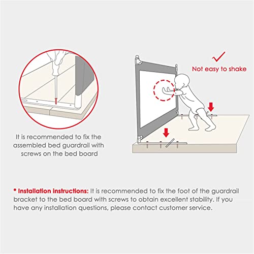 Crtkoiwa 180 cm Barandillas para Camas NiñO,ElevacióN Vertical Silenciosa de 66cm-93cm,Barrera Cama de Seguridad Anti-CaíDa,Se Puede Subir y Bajar Unilateralmente,FáCil de Instalar