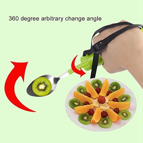 Cuchara ergonómica adaptable Cuchara desplazada Cuchara de comida Paciente discapacitado Anciano discapacitado Entrenamiento de recuperación de accidentes cerebrovasculares Utensilios para comer