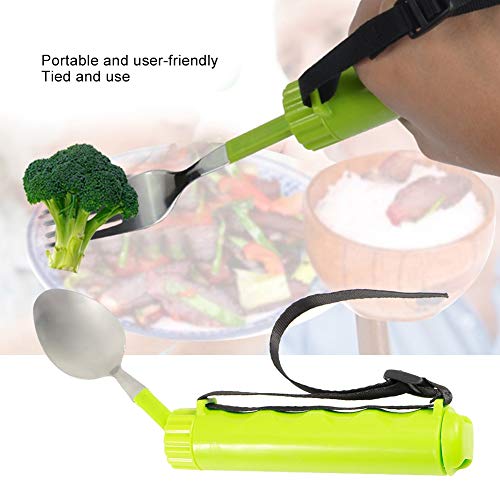 Cuchara ergonómica adaptable Cuchara desplazada Cuchara de comida Paciente discapacitado Anciano discapacitado Entrenamiento de recuperación de accidentes cerebrovasculares Utensilios para comer