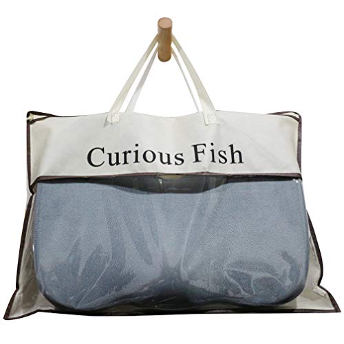 Curious Fish Coccyx Asiento Cojín Pura Memoria Espuma Ortopédica para Dolor Espalda Lesión Cola Ciática Hemorroides Alivio Dolor pélvico Almohadilla Oficina Sillón reclinable Silla de Ruedas