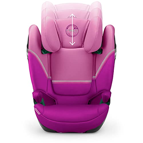 CYBEX Gold Silla de coche Solution S2 i-Fix, Para coches con y sin ISOFIX, 100 - 150 cm, De 3 a 12 años aprox. (15 - 50 kg), Rosa (Magnolia Pink)