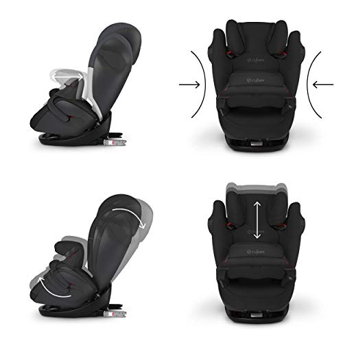 Cybex Silver Pallas M-Fix 519001091 Silla de Coche Grupo 1/2/3, 2 en 1 para Niños, para Coches con y sin Isofix, Colección Color 2021, Negro (Pure Black)