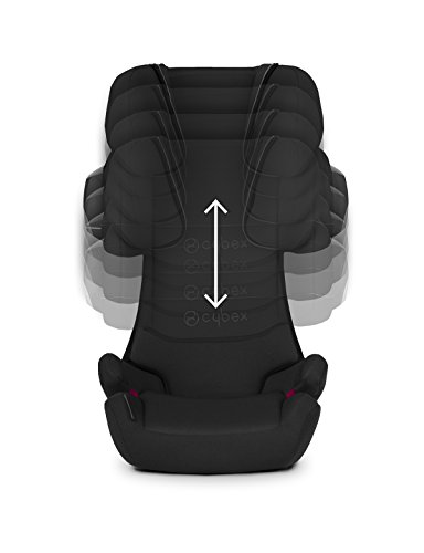 Cybex Silver Solution X2-Fix - Silla de coche con y sin Isofix, Grupo 2/3 (15-36 kg), Desde los 3 hasta los 12 años aprox., Negro (Pure Black)