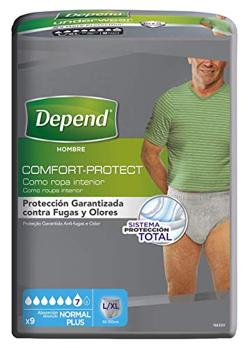 Depend Ropa interior absorbente Absorción Normal Talla L/XL Hombre - 54 unidades