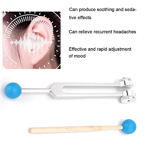 Diapasón de 136,1 Hz, diapasón de aleación de aluminio de baja frecuencia c Diapasón de energía con martillo ideal para limpiar el cuerpo y la mente