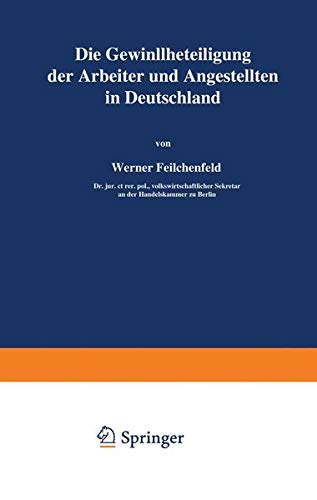 Die Gewinnbeteiligung der Arbeiter und Angestellten in Deutschland