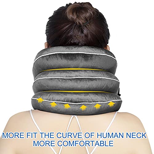 Dispositivo de tracción de cuello cuello cervical Tracción de cuello para dolor de cuello instantáneo de terapia física ocupacional ayuda a estiramiento para uso en casa oficina