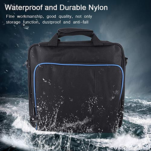 Diyeeni Funda de Transporte para PS4 Slim, Bolsa de Hombro de Viaje portátil de Nylon Consola de Videojuegos Funda de Transporte con Compartimentos para Accesorios y Juegos de PS4 Slim