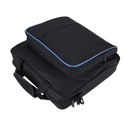 Diyeeni Funda de Transporte para PS4 Slim, Bolsa de Hombro de Viaje portátil de Nylon Consola de Videojuegos Funda de Transporte con Compartimentos para Accesorios y Juegos de PS4 Slim