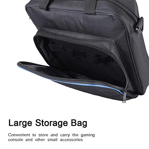 Diyeeni Funda de Transporte para PS4 Slim, Bolsa de Hombro de Viaje portátil de Nylon Consola de Videojuegos Funda de Transporte con Compartimentos para Accesorios y Juegos de PS4 Slim