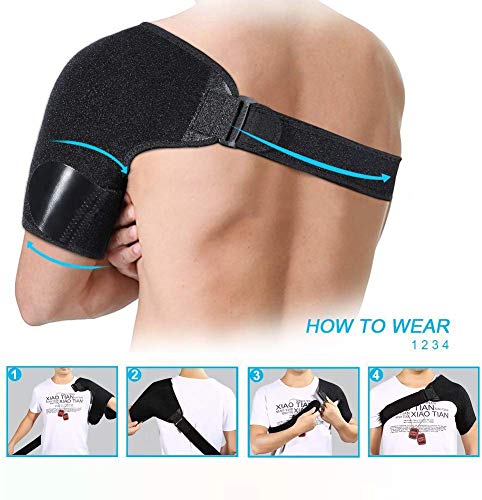 Doact Apoyo de Hombro de Neopreno - Protector para Hombro Seguridad, AC Conjunto Dislocado Prevención y Protector, se Adapta a la Izquierda o el Hombro Derecho, Unisex