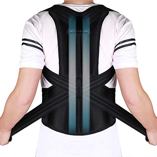 Doact Corrector de Postura Recta Soporte de Espalda para Mujeres y Hombres Alivio del Dolor en Parte Superior de Espalda Mejorar Postura Posture Corrector Aliviar la Joroba Mejorar Postura (44"-51")