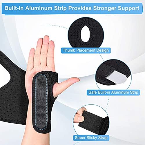 DOACT Muñequera Tunel Carpiano, Férula para Muñeca de Soporte con Férula de Metal para Síndrome de Túnel Carpiano, Alivio del Dolor de Fracturas de Muñeca, Tendinitis Esguinces y Artritis, Izquierda