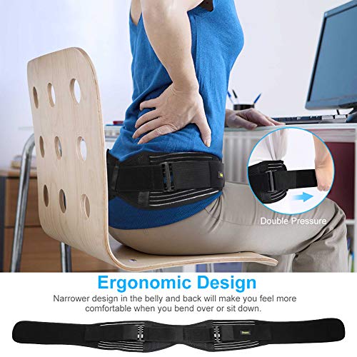 Doact Sacroiliac SI Belt, Ajustable Cinturón Sacroilíaca para Alivio del Dolor de Articulación SI, Paréntesis de SI para Espalda Baja y Dolor de Ciática Adecuado para Mujeres y Hombres(L/XL)