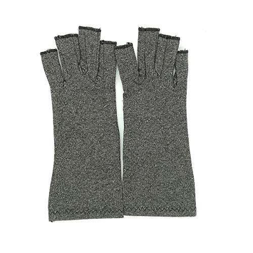 DOITOOL 1 par de guantes de compresión sin dedos para artritis, transpirables, ligeros, guantes de compresión para la artritis, aliviar el dolor para hombres y mujeres (M)