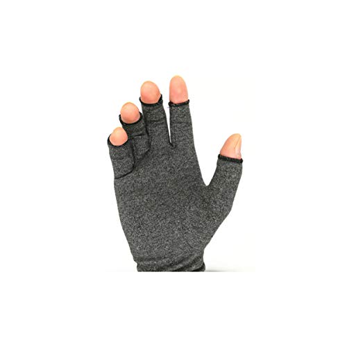 DOITOOL 1 par de guantes de compresión sin dedos para artritis, transpirables, ligeros, guantes de compresión para la artritis, aliviar el dolor para hombres y mujeres (M)