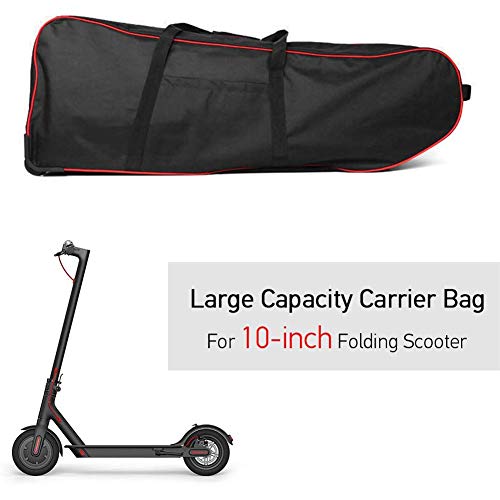 dongbin 8 Pulgadas De Ajuste De La Correa Portátil De Bolsillo Plegable Resistente Al Agua Scooter De 3 Ruedas De Hombro Desmontable Desplazamiento Suave - para Los Viajes De Metro, Negro,Negro