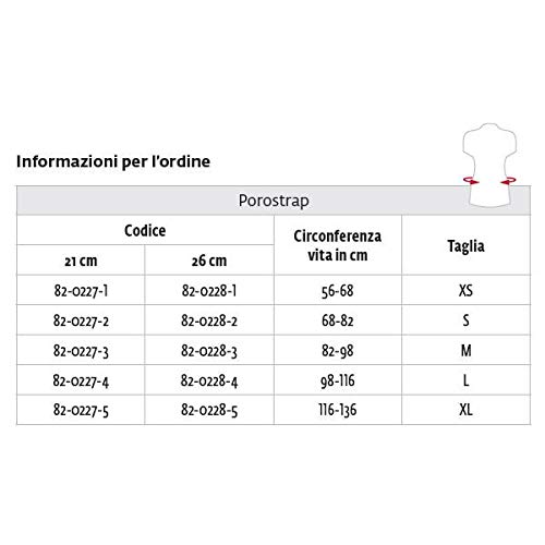 DONJOY - Donjoy - Modelo Porostrap ™ - Corsé lumbar elástico transpirable - L, 21 cm