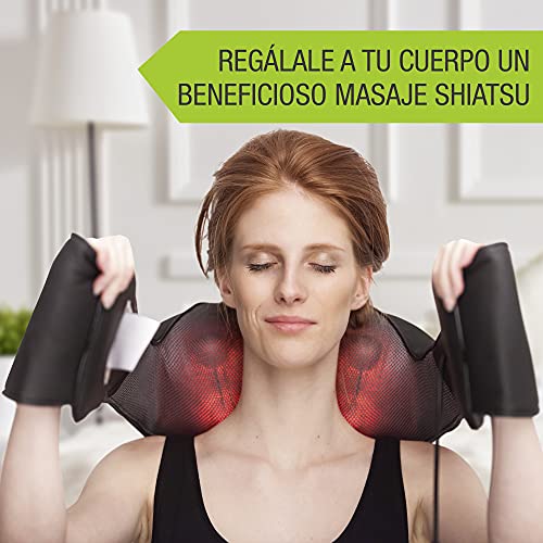 Donnerberg Shiatsu Masajeador de Cuello y Hombro Masajeador Cervical Espalda Electrico con Calor Calidad Alemana 3 Años de Garantía