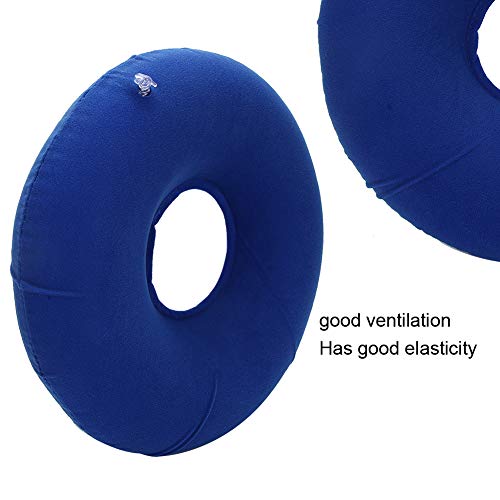 Donut Pillow Cojín de Asiento Inflable para Capacidad de Carga 60 kg/132.3lb, cojín Transpirable de Forma Redonda para Pacientes postrados en Cama y Personas Mayores